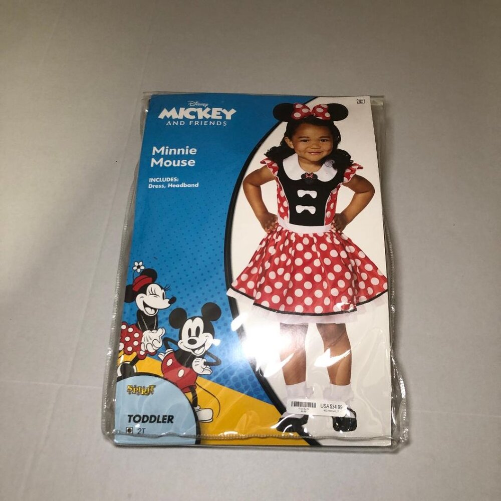 Disney Baby 2T Minnie Mouse Red White Black Costume Dress Toddler